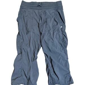 Lululemon Still Crop Pants, 19", Black Pinstripe, Size 10, Discontinued Style